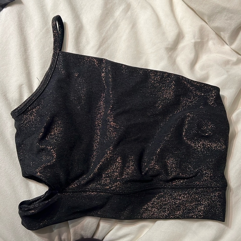 Beyond Yoga One-Shoulder Shimmer Bra Top